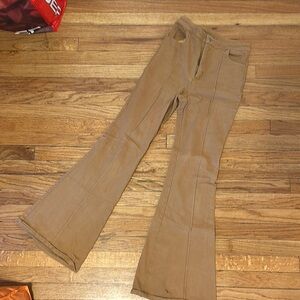 Tan Flared Women's Pants